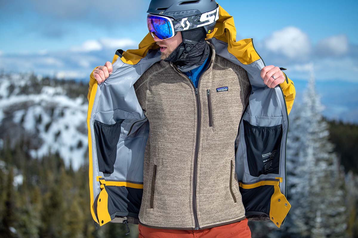 Patagonia Better Sweater fleece under ski jacket